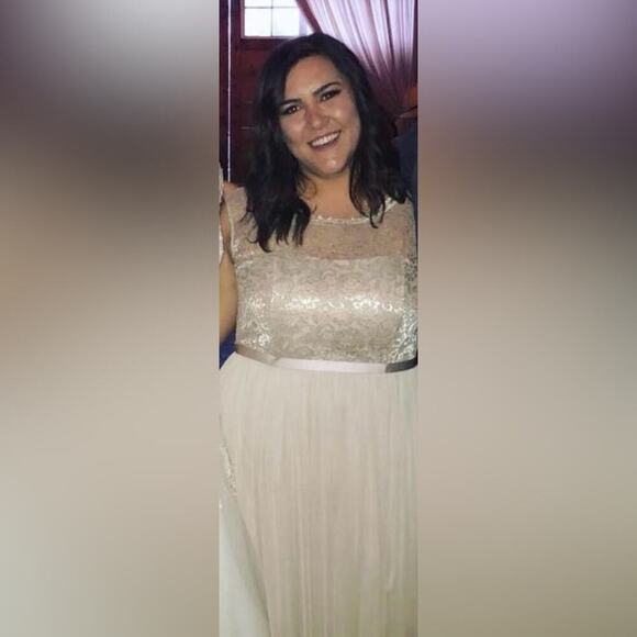 David’s Bridal Beige Bridesmaid Dress - Picture 5 of 7